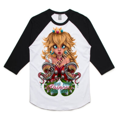 Peachy Princess Isn't Here Baseball Tee Thumbnail